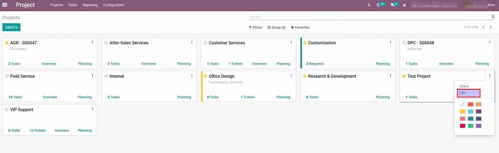 odoo Dashboard