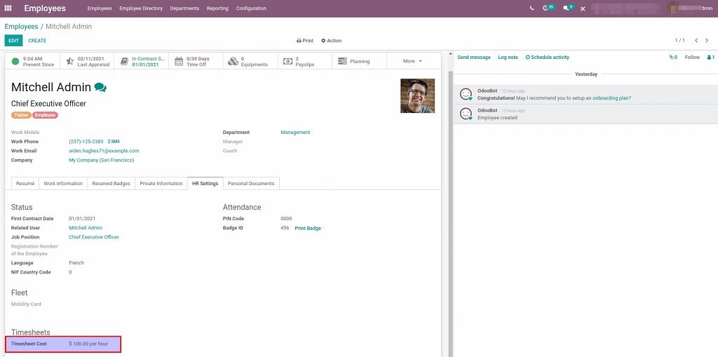 odoo Dashboard