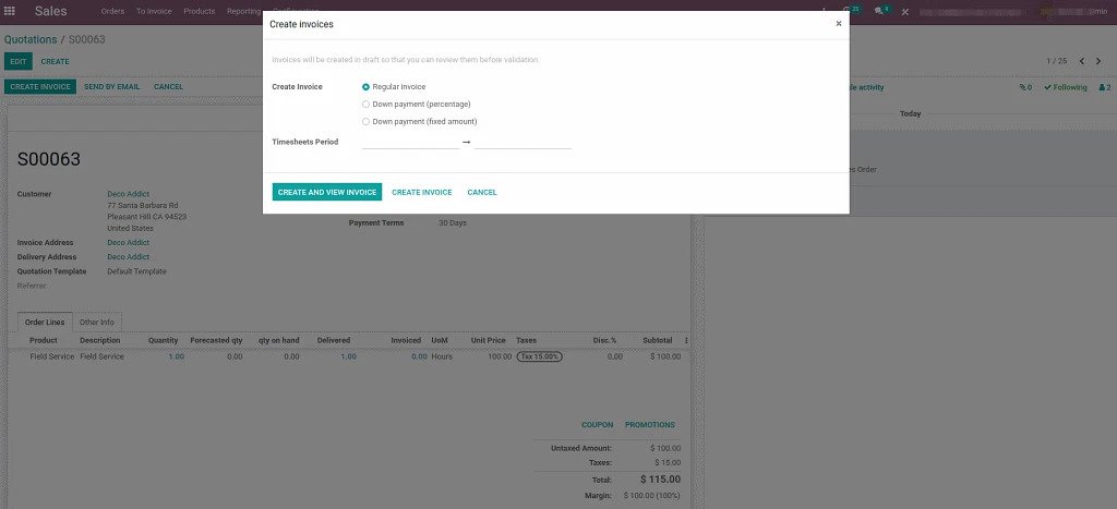 odoo Dashboard