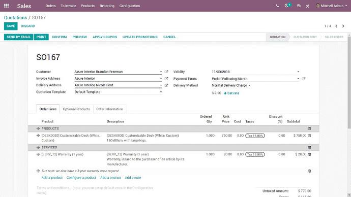 odoo dashboard